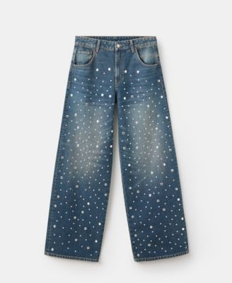 Women's Straight-Fit Studded Jeans