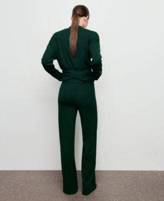 Women's Stitching Detail Knitted Pants