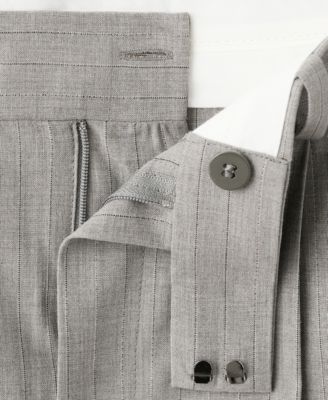 Women's Straight Wool-Blend Suit Pants