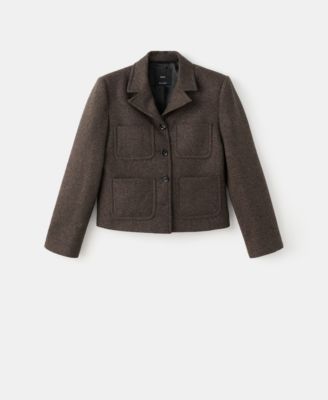 Women's Speckled Wool Pockets Jacket