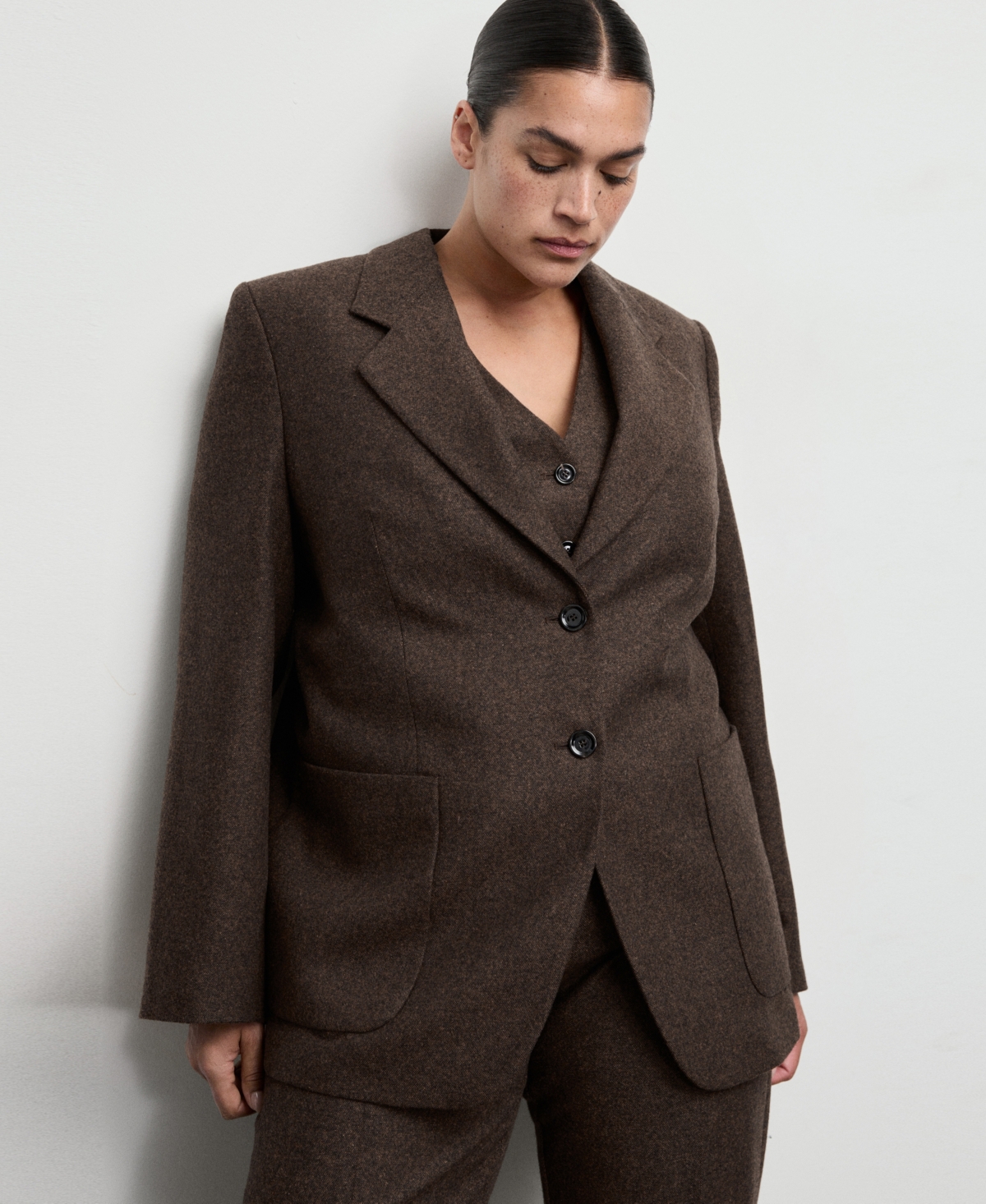 Mango Women's Speckled Wool Suit Jacket In Multi