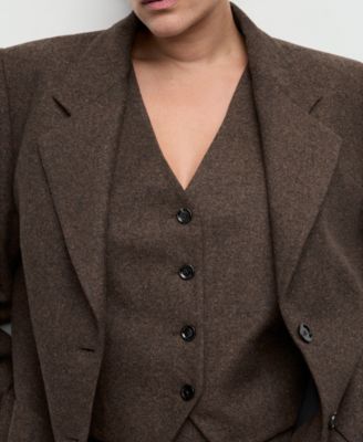 Women's Speckled Wool Vest