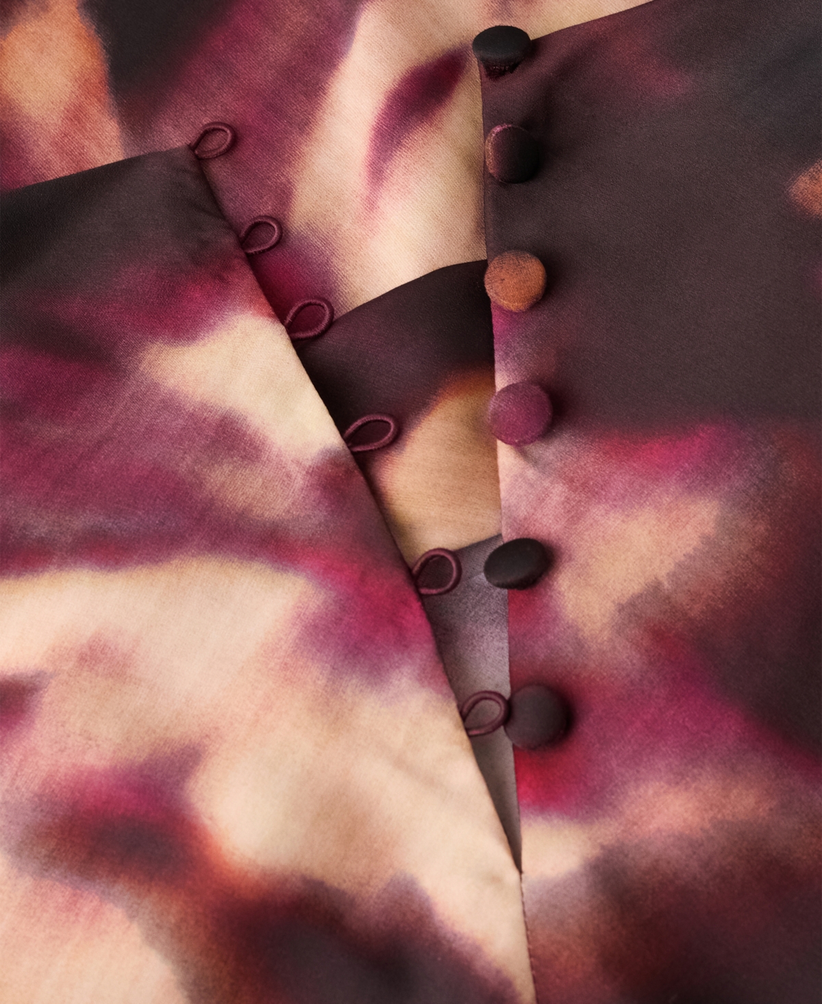 Mango Women's Tie-Dye Turtleneck Blouse