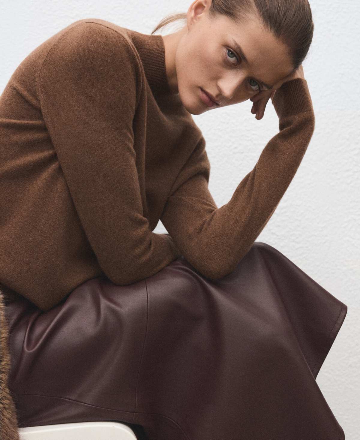 Mango Women's 100% Cashmere Perkins Neck Sweater