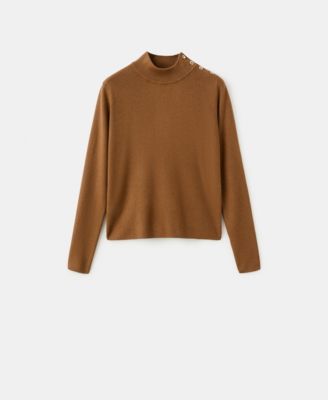 Women's Perkins-Neck Button Sweater