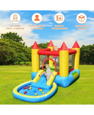 Inflatable Kids Slide Bounce House with 580w Blower