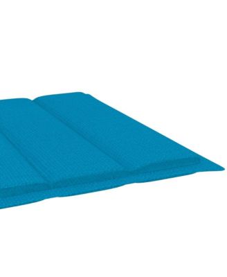 Lounger Blue Solid Acacia Wood Standard Adjustable Arms