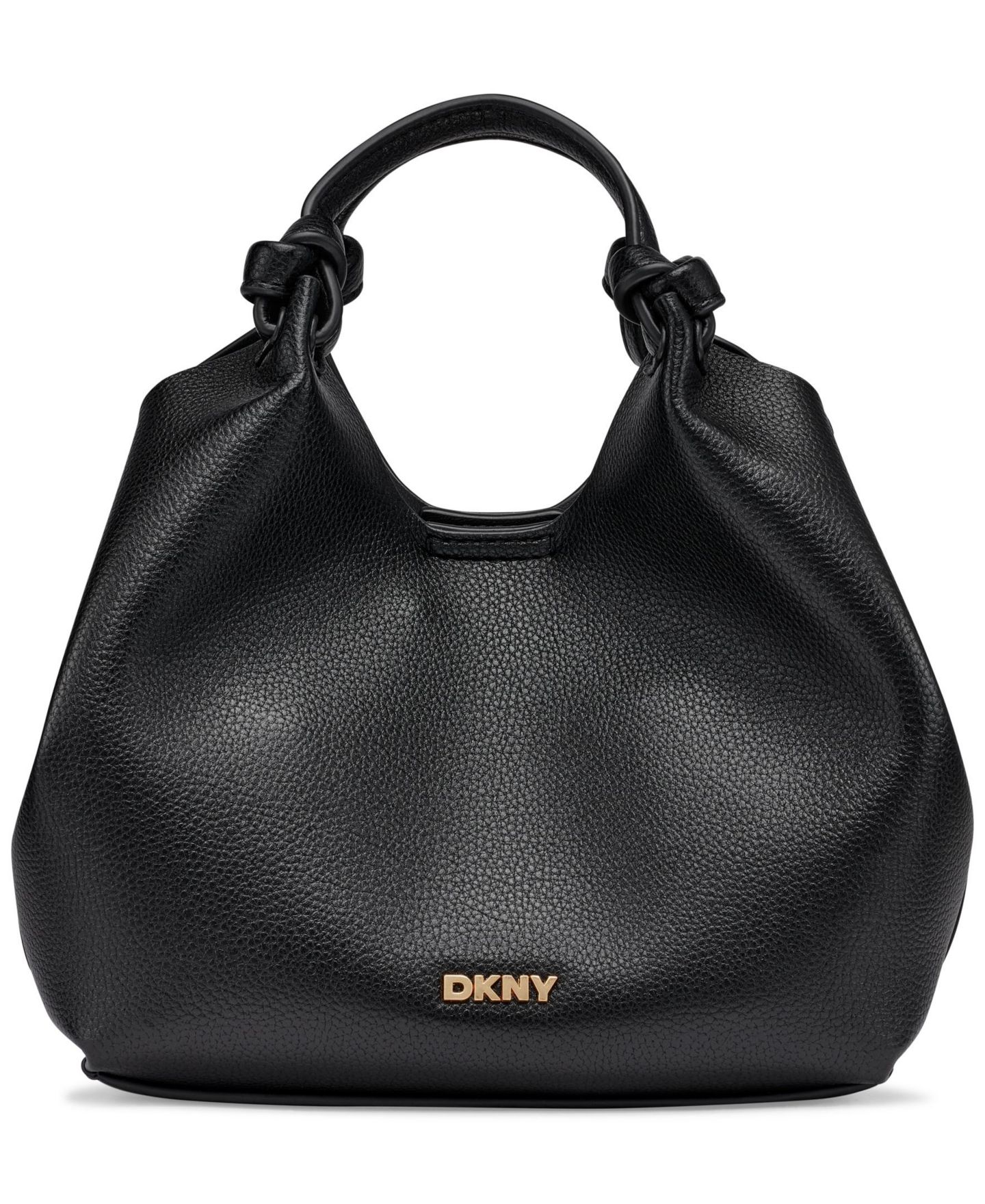 Женская сумка DKNY Paula Medium Tote Handbag, цвет: Чёрный / Золотой — фото 3