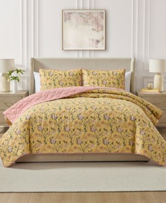 Ardenna Floral 3-Pc. Quilt Set, Full/Queen