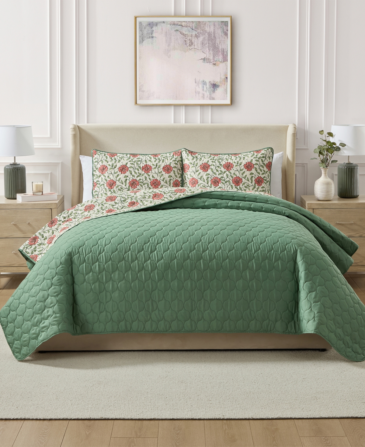 Seventh Studio Ezza Floral 3-Pc. Quilt Set