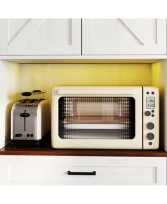 71" Farmhouse Kitchen Pantry Sideboard w/ Hutch & Charging Station