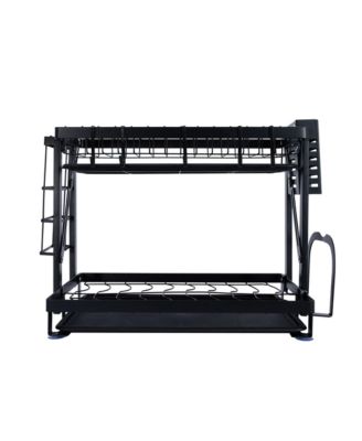 Metal 2-Tier Countertop Caddy, Black