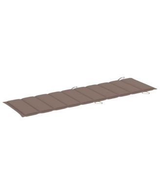  Taupe Solid acacia wood Standard Foldable Sunlounger