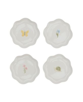Spring Scalloped Appetizer Plates, Set of 4, Exclusively at Macy's