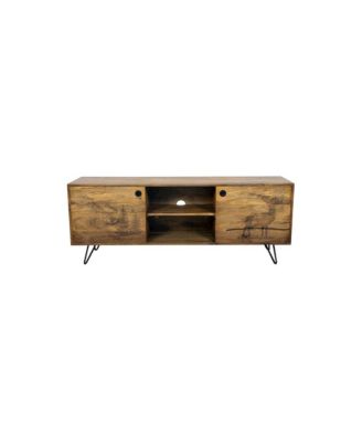 Alpine Solid Wood TV Stand, Natural