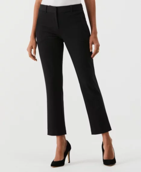 Petite Straight Leg Ankle Pants - Graphite