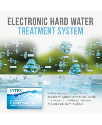 PureSpa 4 Person Bubble Massage Inflatable Hot Tub Spa Set, Sahara Tan