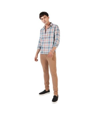 Men's Multicolour Checkered Regular Fit Casual Shirt