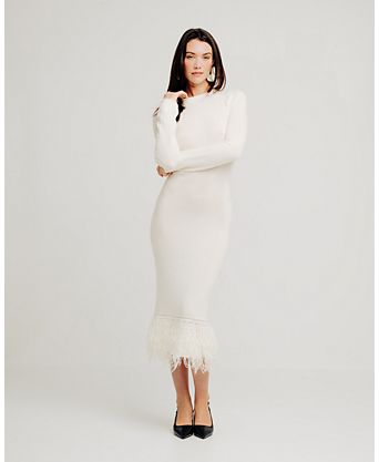 sweater dress white Just a Girl Knit Mini - Ivory, Large | Hazel and Olive you can show off your dcolletage while staying warm in this long sleeve knit maxi Sonelle Long Sleeve Knit Mini