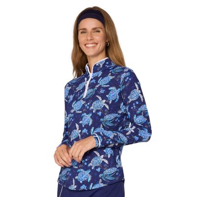 G Lifestyle Binding Quarter Zip Top