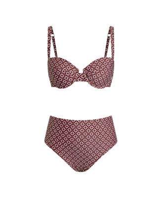 Women's Underwire Sweetheart High Waisted Bikini Set