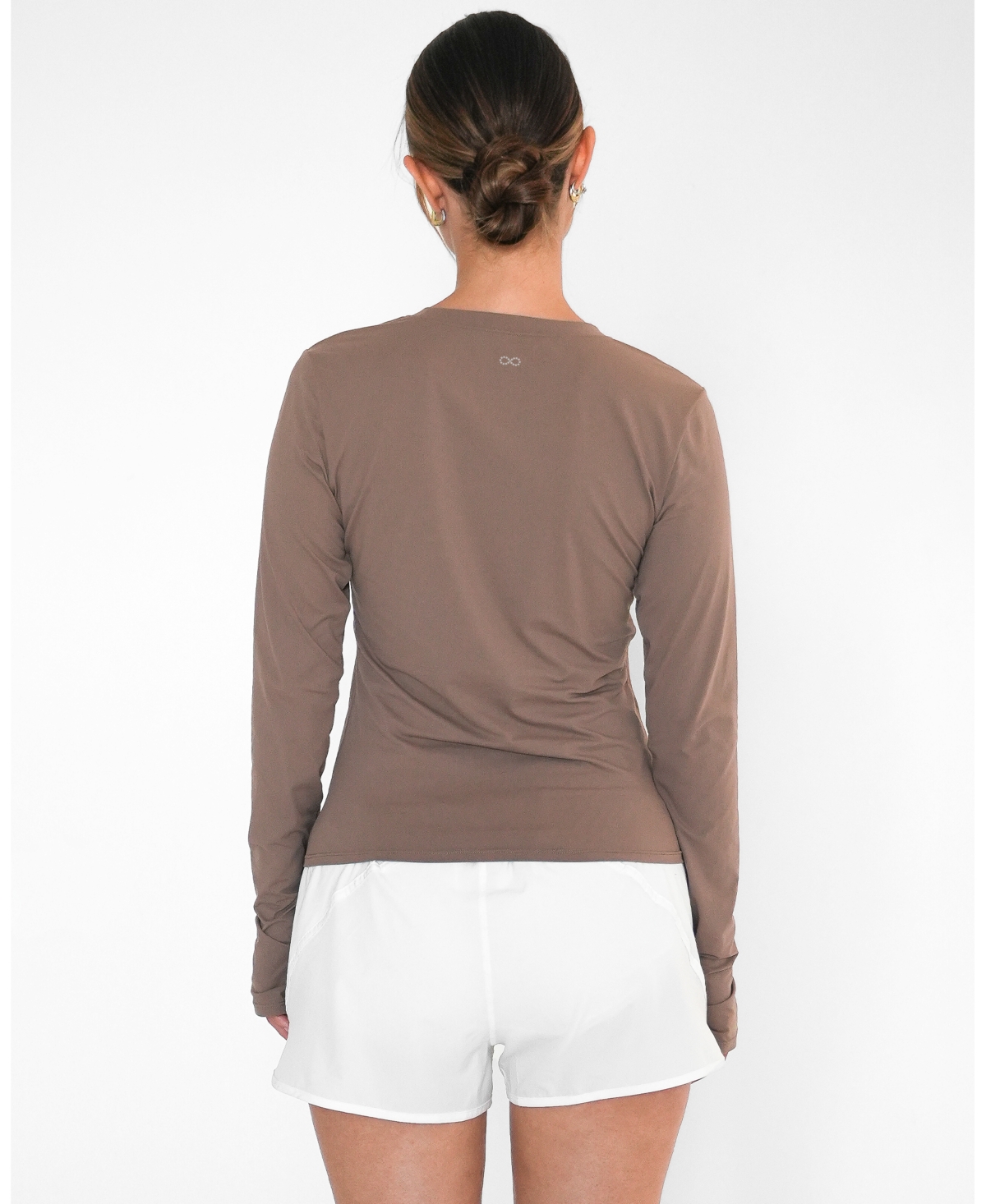Rebody Active Women's Raya Mid Length Compression Nylon Long Sleeve Top