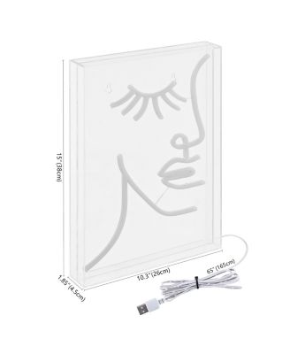 Half Face USB LED Neon Light in Glam Acrylic Box