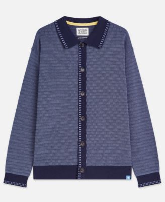 Men's Polo Dropped Shoulder Cardigan