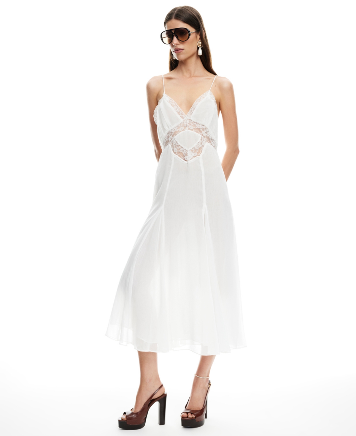 Lioness Women's Harmony Plunge Neck Midi Dress