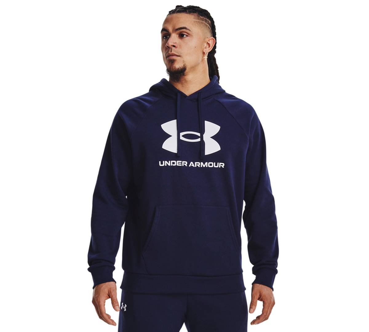 Under Armour Men's Rival Logo Hooded Sweatshirt In Blue