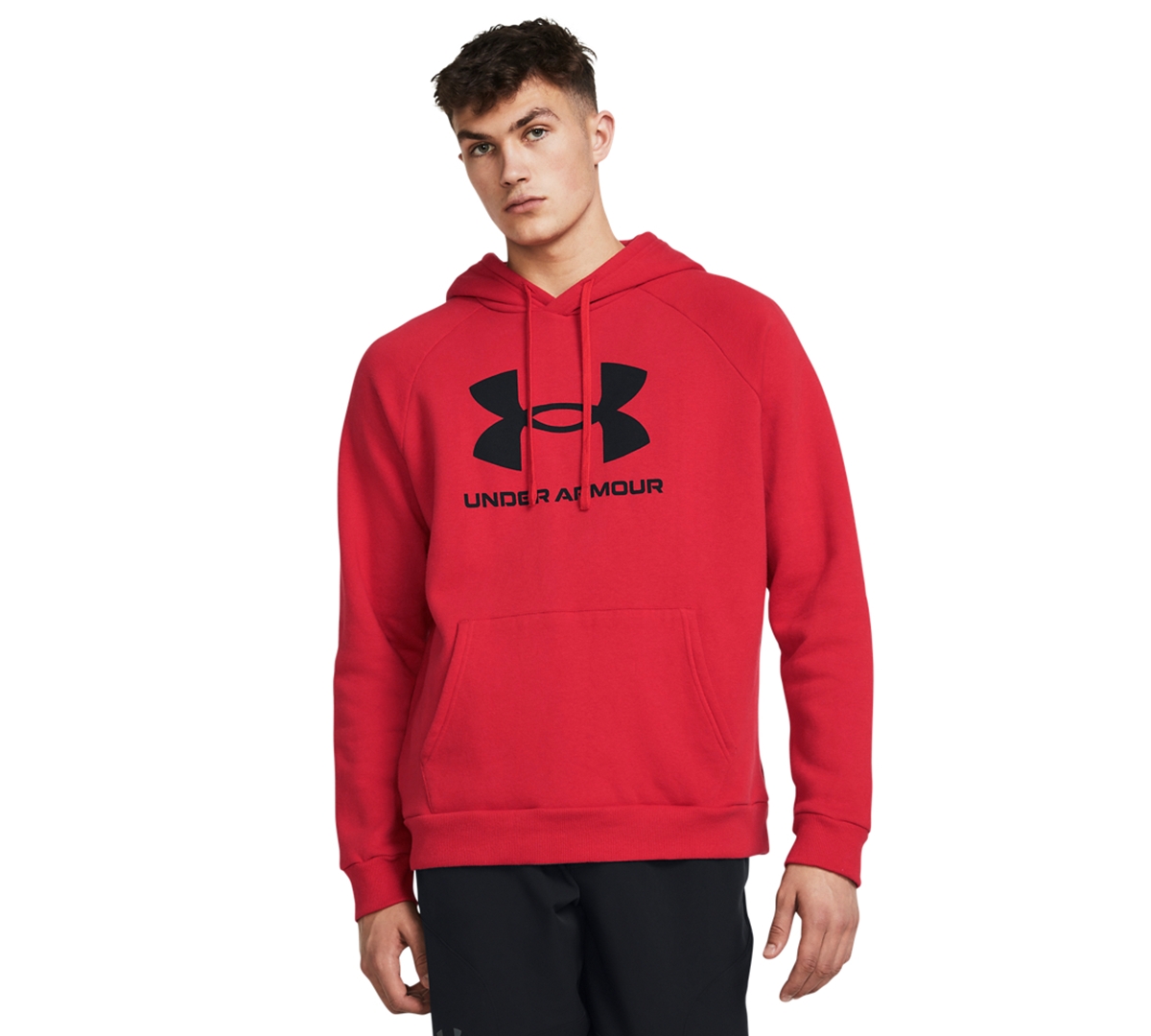 Under Armour Men's Rival Logo Hooded Sweatshirt In Red
