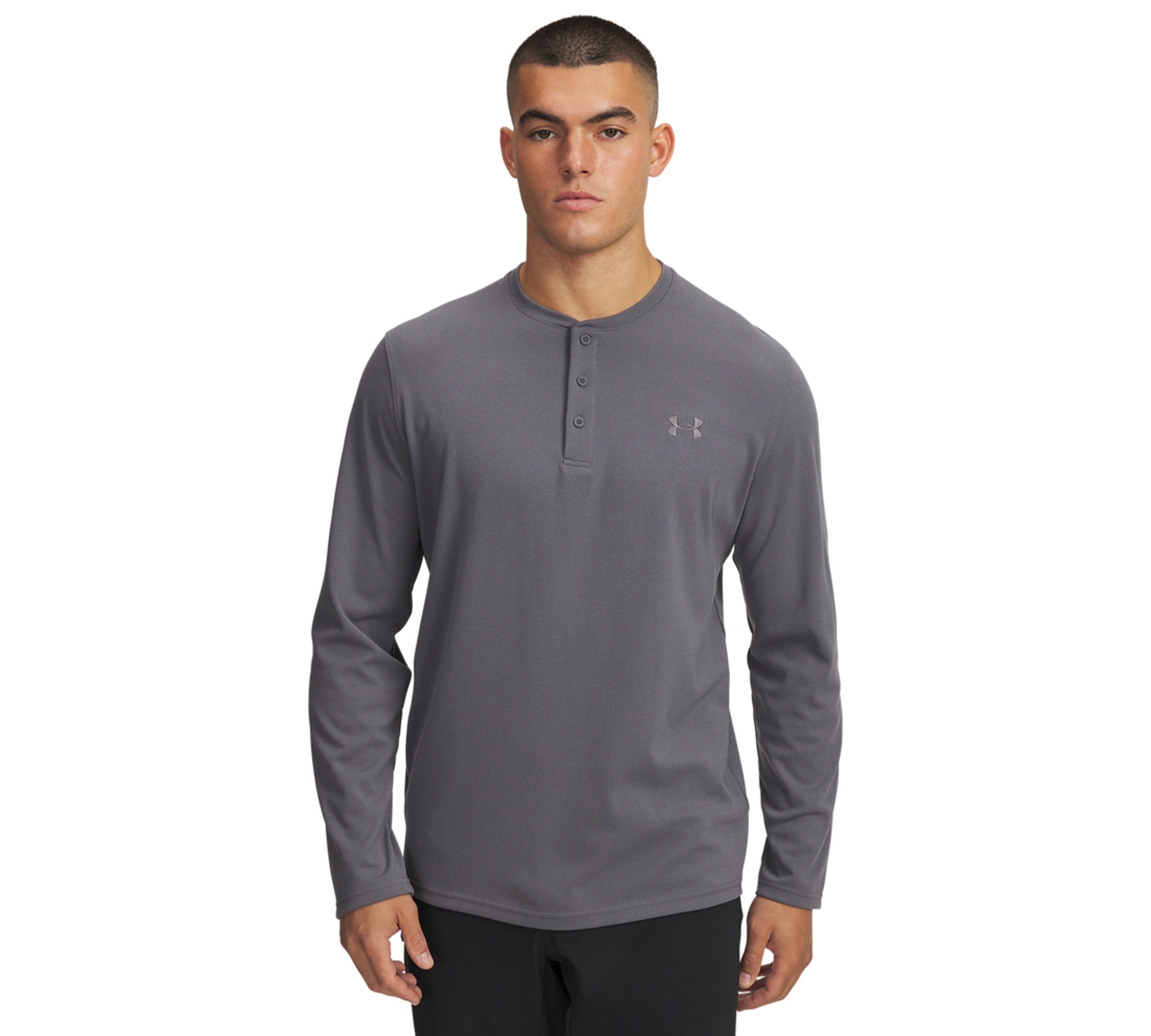 Under Armour Men's Long-sleeve Henley T-shirt In Brown