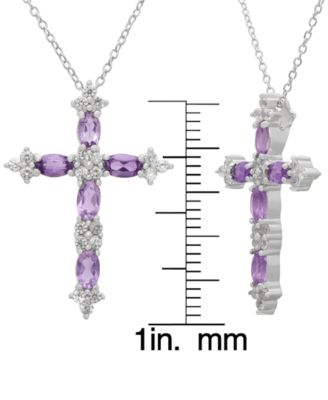 2-Pc. Amethyst & White Topaz Pendant Necklace & Earrings Set (2.35 ct. t.w.) in Sterling Silver