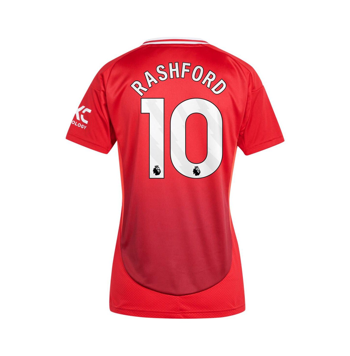 Женский топ adidas Marcus Rashford Red Manchester United 2024/25 Home Replica Player Jersey — фото 3