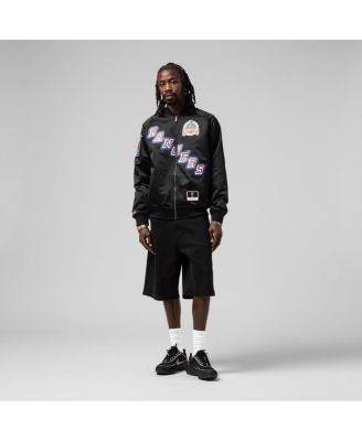 Men's and Women's Mark Messier Black New York Rangers Maxxed Out Full-Zip Satin Jacket