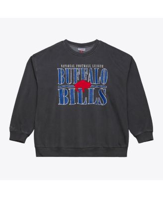 Men's Black Buffalo Bills Downtown Crew Logo Sweatshirt