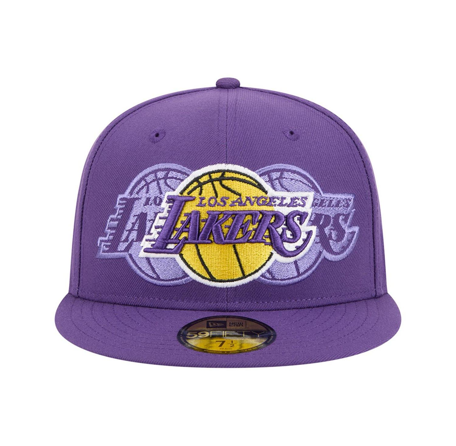 Men's Purple Los Angeles Lakers Tri-Hit 59Fifty Fitted Hat