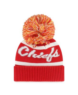 Women's Red Kansas City Chiefs Spirited Cuffed Knit Hat with Pom