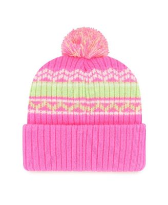 Big Girls Pink Minnesota Vikings Polar Vortex Cuffed Knit Hat with Pom