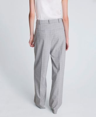 Women's Fly Front High-Rise Boyfriend Pants