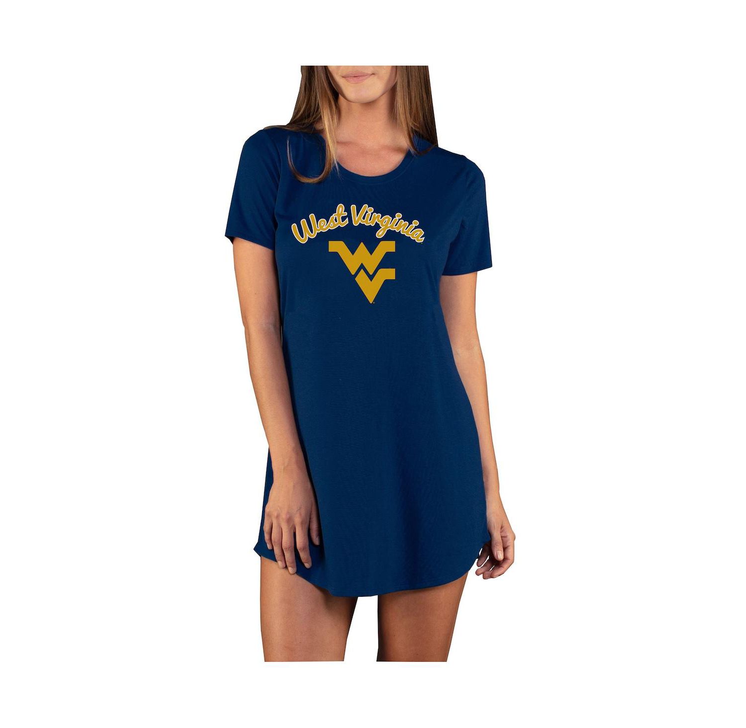 Women's Navy West Virginia Mountaineers Marathon Nightshirt
