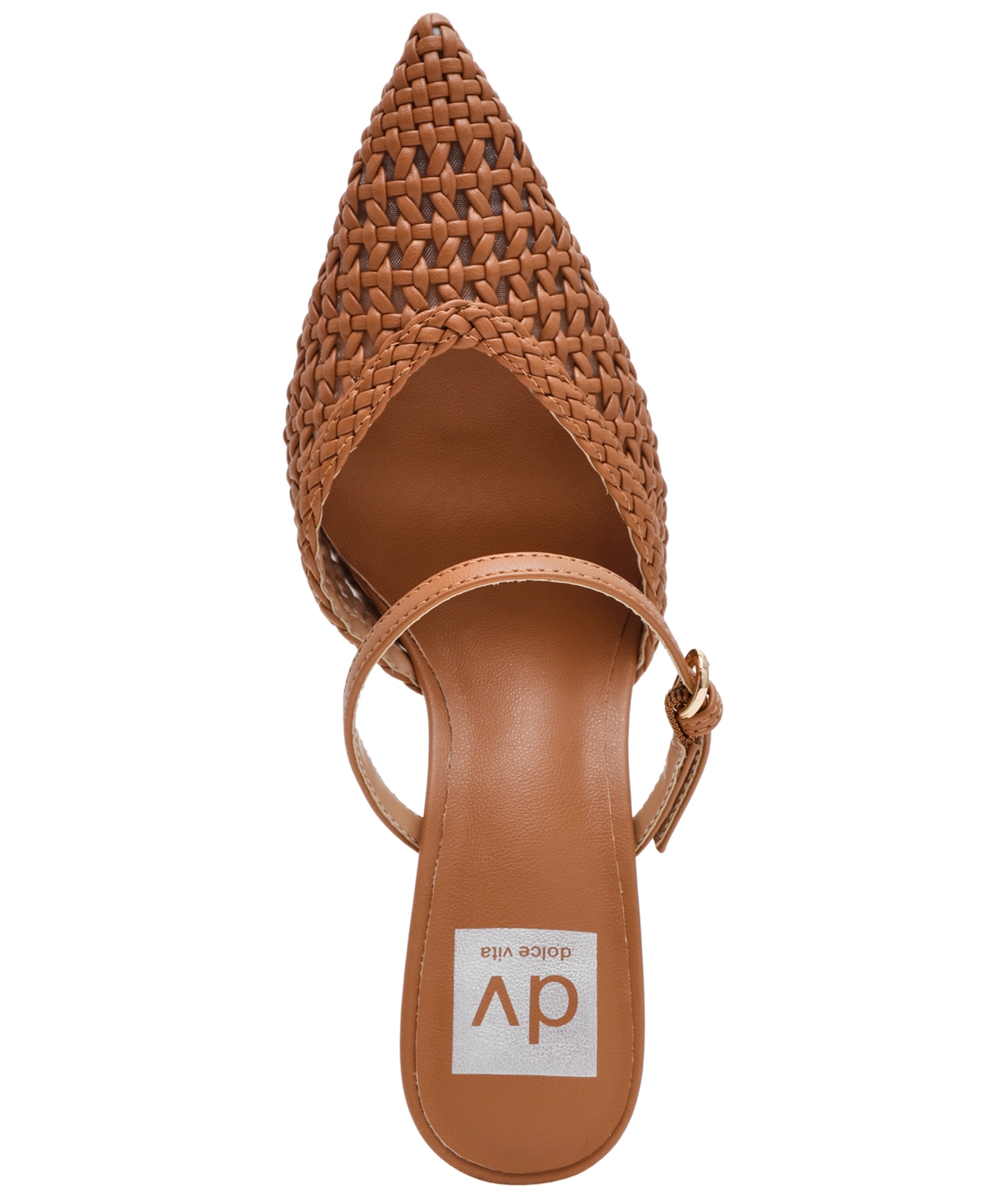 Dv Dolce Vita Women's Geanie Woven Two-piece Pointed Toe Heeled Pumps In Brown