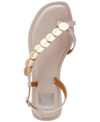 Women's Jetsy Embellished Jewelry Thong Asymmetrical Flat Sandals