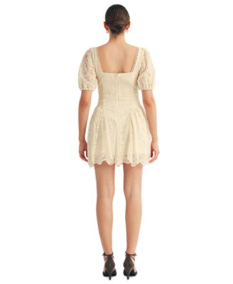 Women's Amaline Balloon Sleeve Sweetheart Neck Mini Dress