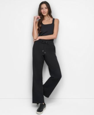 DKNY Sport - Women's Tonal Logo Patch Relaxed Fit Track Pants