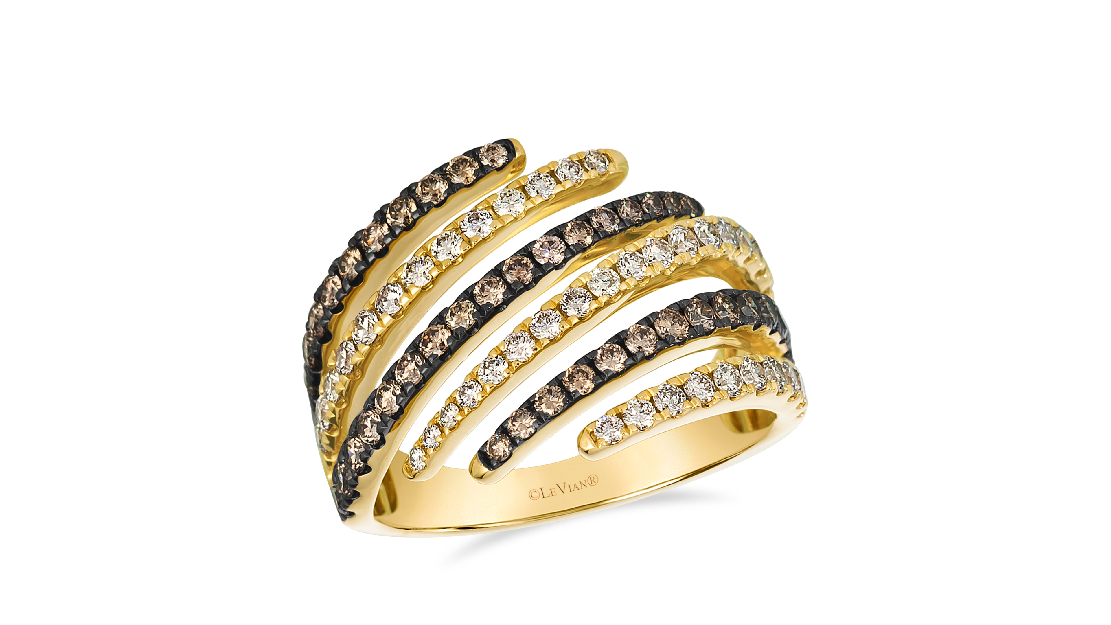 Le Vian Nude Diamond (0.62 ct. t.w.) and Chocolate Diamond (0.64 ct. t.w.) Ring in 14k Honey Gold
