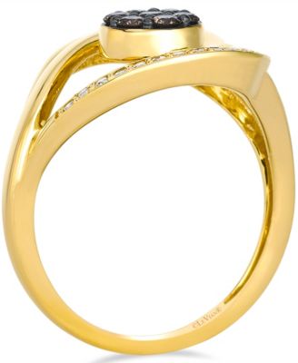 Nude Diamond (0.11 ct. t.w.) and Chocolate Diamond (0.23 ct. t.w.) Ring in 14k Honey Gold