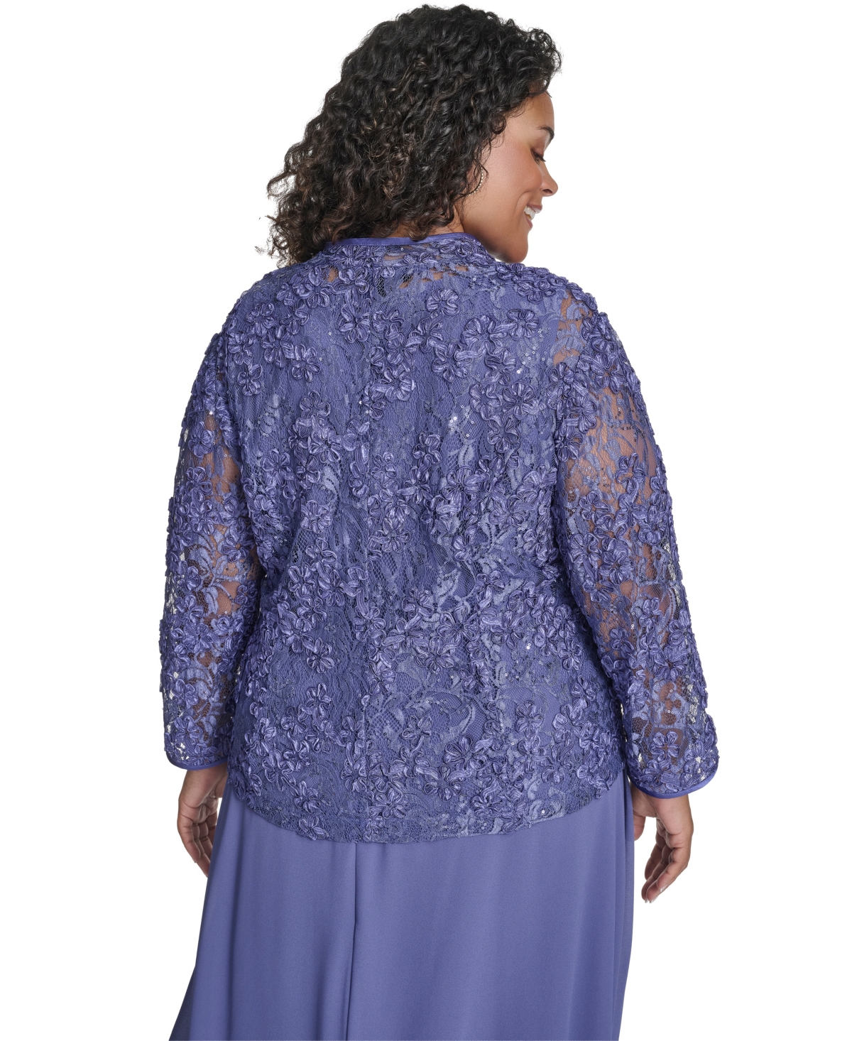 Jessica Howard Plus Midi Dress with 3/4-Sleeve Jacket, 2-Piece Set