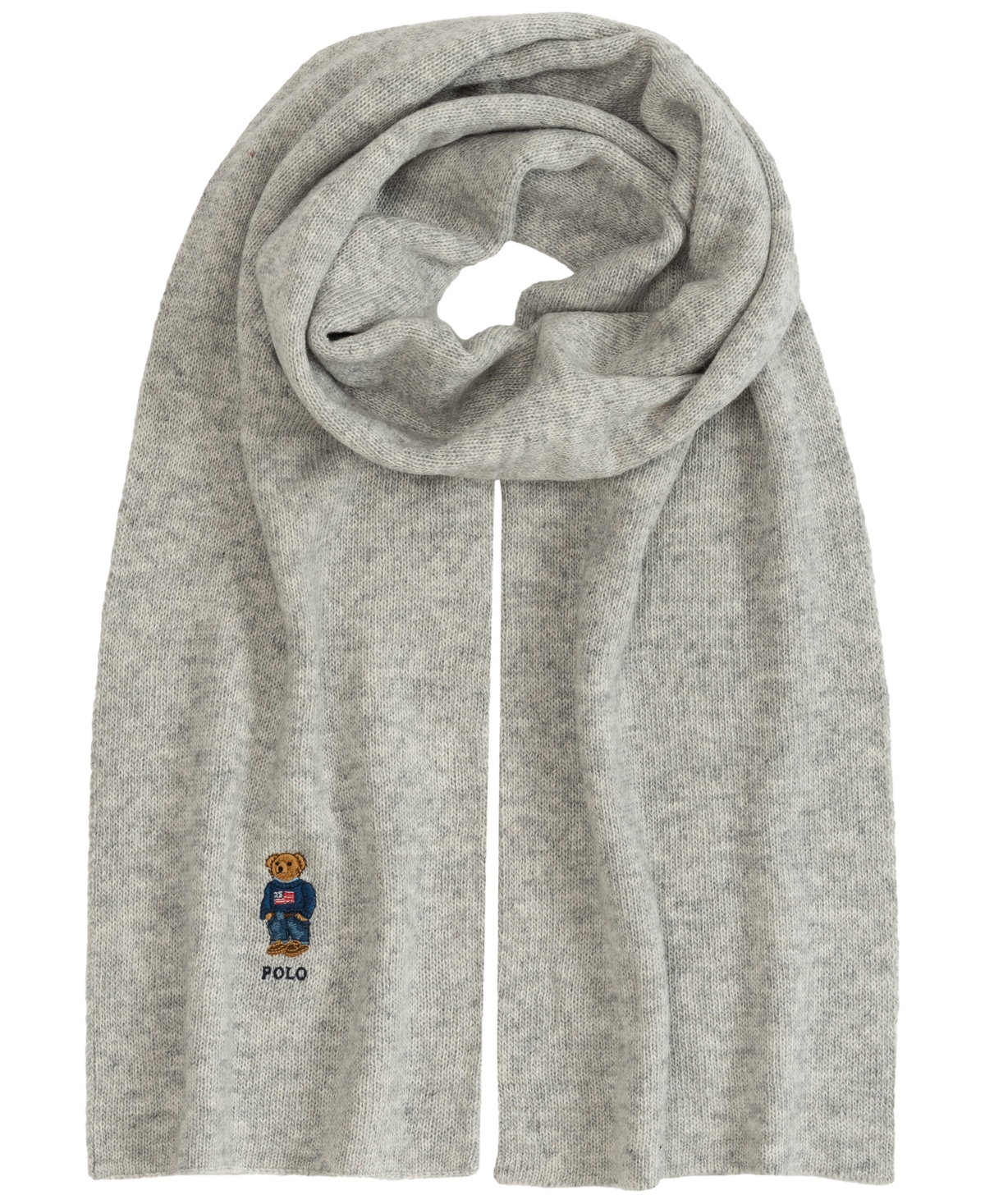 Polo Ralph Lauren Men's Flag Bear Beanie and Scarf, 2-Piece Set