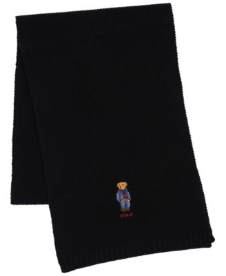 Men's Solid Denim Bear Scarf